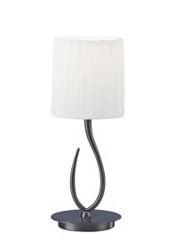 Lua Satin Nickel Table Lamps Mantra Shaded Table Lamps